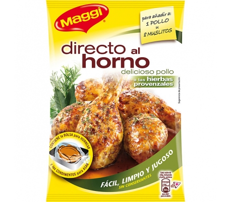 JUGOSO AL HORNO POLLO A LAS HIERBAS MAGGI 34 GR.