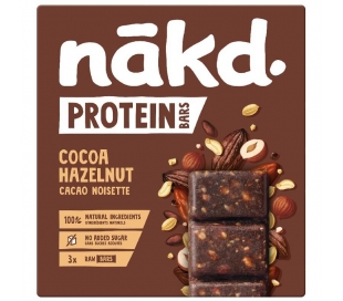 BARRITA CACAO Y AVELLANA NAKD PACK 3X45 GR.