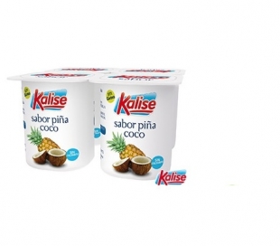 YOGUR SABOR COCO PIÑA KALISE PACK 4X125 GRS.
