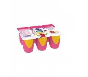 PETIT SUISSE FRESA PLATANO DANONE PACK 6X50 GRS.