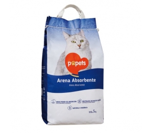ARENA GATO ABSORBENTE POPETS 5 KG.