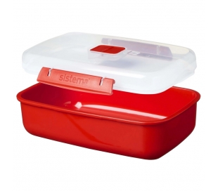 HERMETICO PARA MICROONDAS 1,25 L SISTEMA TAPA CON VENTILACION Y ASAS