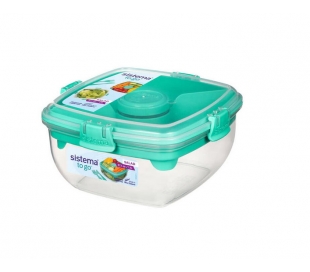 HERMETICO CON COMPARTIM. 1,1 L SISTEMA CON CUBIERTOS Y SALSERA