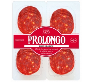 CHORIZO VELA EXTRA PROLONGO PACK 4X30 GR.