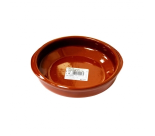 CAZUELA DE BARRO CON ASAS LA LOZA 16 CM.