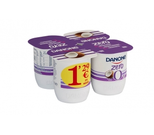 YOGUR ZERO COCO DANONE PACK 4X120 GR.
