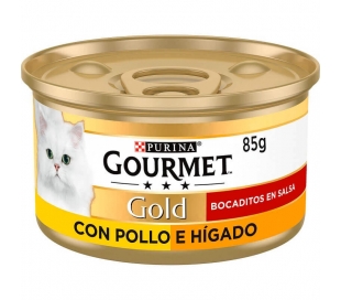 comida-gato-bocaditos-pollo-e-higado-gourmet-gold-85-gr
