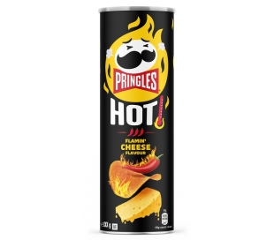 PAPAS HOT FLAMIN CHEESE FLAVOUR PRINGLES 160 GR.