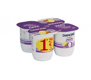 YOGUR ZERO LIMON DANONE PACK 4X120 GR.