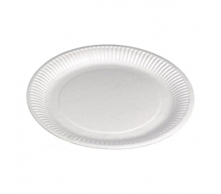 PLATO DE CARTON BLANCO ECO 23 CM