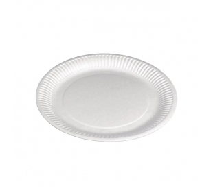 PLATOS DE CARTON BLANCO ECO 18 CM