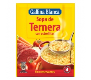SOPA TERNERA ESTRELLA GALLINA BLANCA 74 GR.