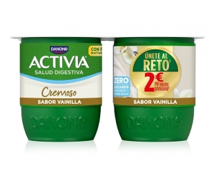YOGUR ACTIVIA CREMOSO VAINILLA DANONE PACK 4X115 GRS.