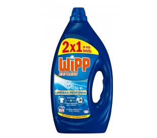DETERGENTE LIQUIDO AZUL WIPP EXPRESS 35 LAV+35 LAV.GRATIS