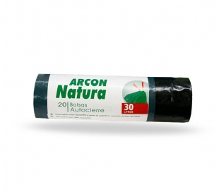 BOLSA BASURA 30 L.AUTOCIERRE ARCON NATURA 20 UN.