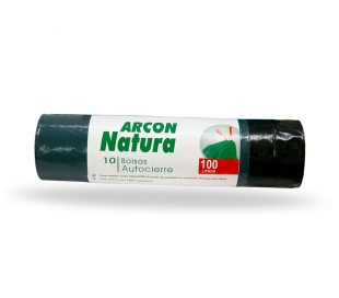 BOLSA BASURA 100 L.AUTOCIERRE ARCON NATURA 10 UN.