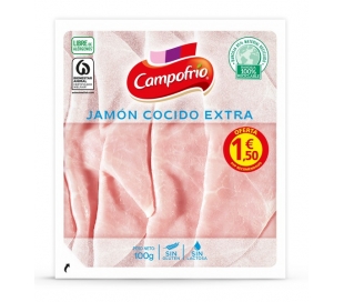 JAMON COCIDO EXTRA CAMPOFRIO 100 GR.LONCHAS