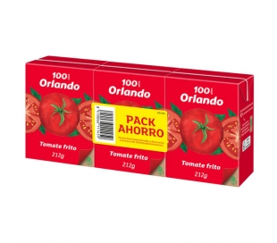 TOMATE FRITO ORLANDO PACK 3X212 GR.
