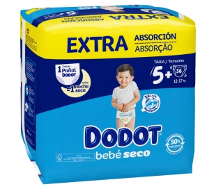 PAÑAL 12-17 KG.TALLA 5 DODOT 56 UN.