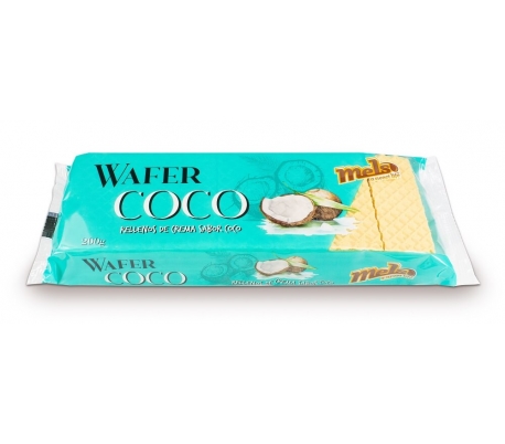 WAFER RELLENOS DE CREMA SABOR COCO MELS 200 GR.