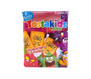 GALLETAS INFANTILES TOSTAKIDS ALIENS FAMILY BISCUITS PACK 2X200 GR.