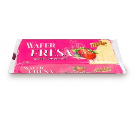WAFER R/CREMA SABOR FRESA MELS 200 GR.
