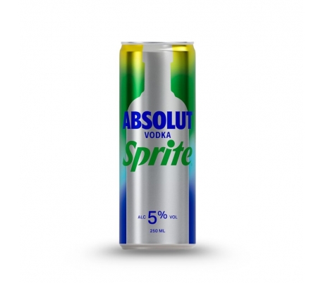 VODKA ABSOLUT SPRITE 250 ML.LATA