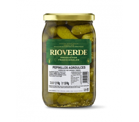 PEPINILLO AGRIDULCE RIOVERDE 1,10 KG.