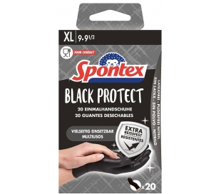 GUANTE T.XL(9-9 1/2) SPONTEX BLACK PROTECT 20 UN.