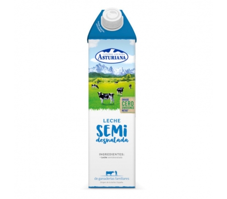 LECHE SEMIDESNATADA ASTURIANA 1 L.