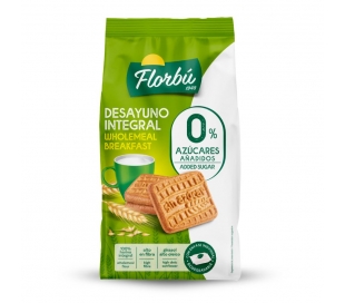 GALLETAS INTEGRALES S/AZUCAR AÑADIDOS FLORBU 350 GRS.
