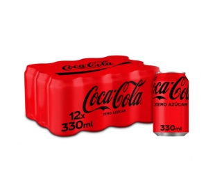 REFRESCO ZERO COCA COLA PACK 12X330 ML.