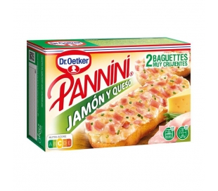 BAGUETTINAS JAMON QUESO PANNINI 250 GR.