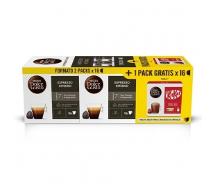 CAFÉ CÁPSULA EXPRESSO INTENSO+KIT KAT DOLCE GUSTO 48 CÁPSULAS