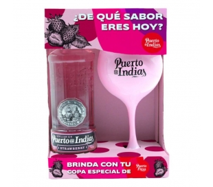 GINEBRA STRAWBERRY PUERTO DE INDIAS 70 CL+COPA GRATIS