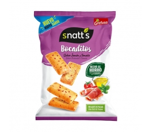 BOCADITOS SABOR JAMÓN Y TOMATE SNATTS 110 GR.