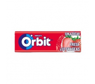 CHICLES FRESA ACIDA ORBIT 14 GR.