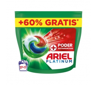 DETERGENTE CÁPSULAS PLATINUM ARIEL 47+17 DOSIS GRATIS