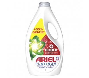 DETERGENTE LÍQUIDO PLATINUM ARIEL 32+18 DOSIS GRATIS