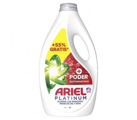 DETERGENTE LÍQUIDO PLATINUM ARIEL 32+18 DOSIS GRATIS