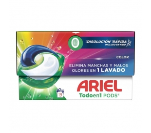 DETERGENTE CÁPSULAS COLOR ARIEL 345 GR.19 CAPSULAS