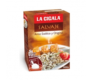 ARROZ SALVAJE LA CIGALA 500 GR.5 BOLSITAS