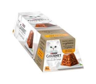 COMIDA GATO CON POLLO GOURMET REVELATIONS PACK 4X57 GR.