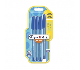 BOLIGRAFO INKJOY PAPER MATE AZUL PACK 4