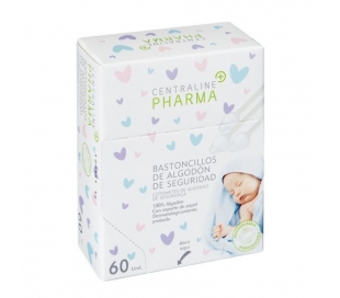 BASTONCILLOS DE ALGODÓN DE SEGURIDAD CENTRALINE PHARMA 60 UN.