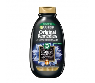 CHAMPÚ CARBÓN Y ACEITE DE SEMILLA NEG ORIGINAL REMEDIES 400 ML.