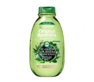 CHAMPÚ TÉ VERDE Y 5 PLANTAS ORIGINAL REMEDIES 400 ML.
