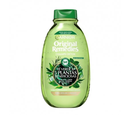 CHAMPÚ TÉ VERDE Y 5 PLANTAS ORIGINAL REMEDIES 400 ML.
