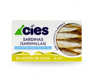 SARDINILLA OLIVA BAJO EN SAL CIES 60 GRS.