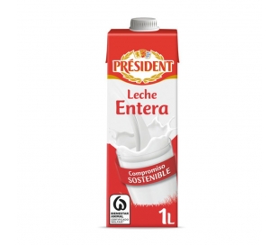LECHE ENTERA PRESIDENT 1 L.